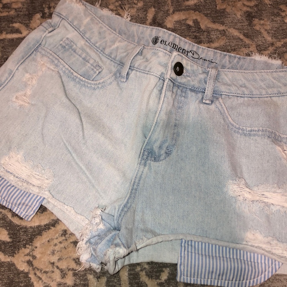 Distressed Denim Shorts